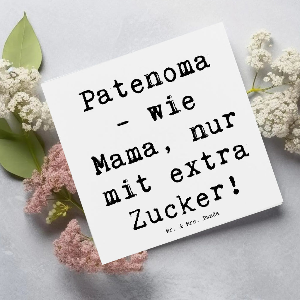 Deluxe Karte Spruch Patenoma Liebe Karte, Grußkarte, Klappkarte, Einladungskarte, Glückwunschkarte, Hochzeitskarte, Geburtstagskarte, Hochwertige Grußkarte, Hochwertige Klappkarte, Familie, Vatertag, Muttertag, Bruder, Schwester, Mama, Papa, Oma, Opa