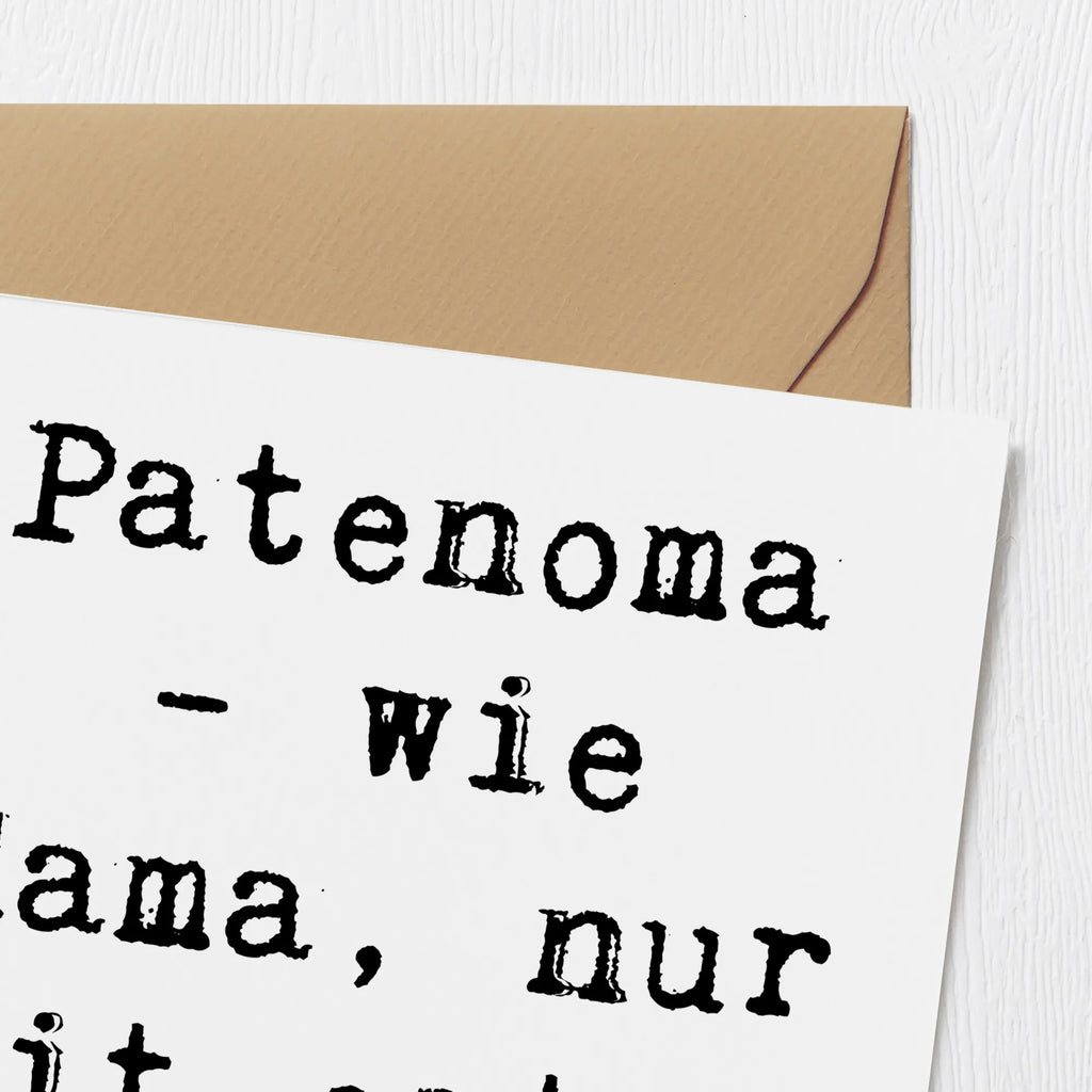 Deluxe Karte Spruch Patenoma Liebe Karte, Grußkarte, Klappkarte, Einladungskarte, Glückwunschkarte, Hochzeitskarte, Geburtstagskarte, Hochwertige Grußkarte, Hochwertige Klappkarte, Familie, Vatertag, Muttertag, Bruder, Schwester, Mama, Papa, Oma, Opa