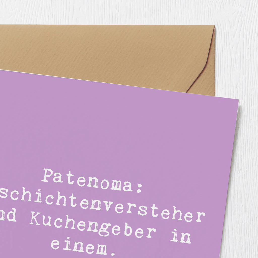 Deluxe Karte Spruch Patenoma Karte, Grußkarte, Klappkarte, Einladungskarte, Glückwunschkarte, Hochzeitskarte, Geburtstagskarte, Hochwertige Grußkarte, Hochwertige Klappkarte, Familie, Vatertag, Muttertag, Bruder, Schwester, Mama, Papa, Oma, Opa