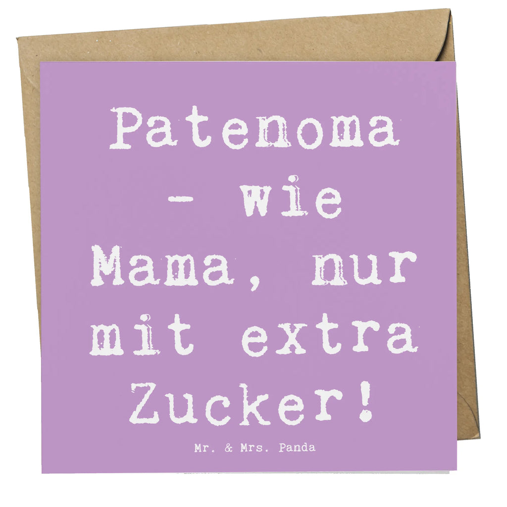 Deluxe Karte Spruch Patenoma Liebe Karte, Grußkarte, Klappkarte, Einladungskarte, Glückwunschkarte, Hochzeitskarte, Geburtstagskarte, Hochwertige Grußkarte, Hochwertige Klappkarte, Familie, Vatertag, Muttertag, Bruder, Schwester, Mama, Papa, Oma, Opa