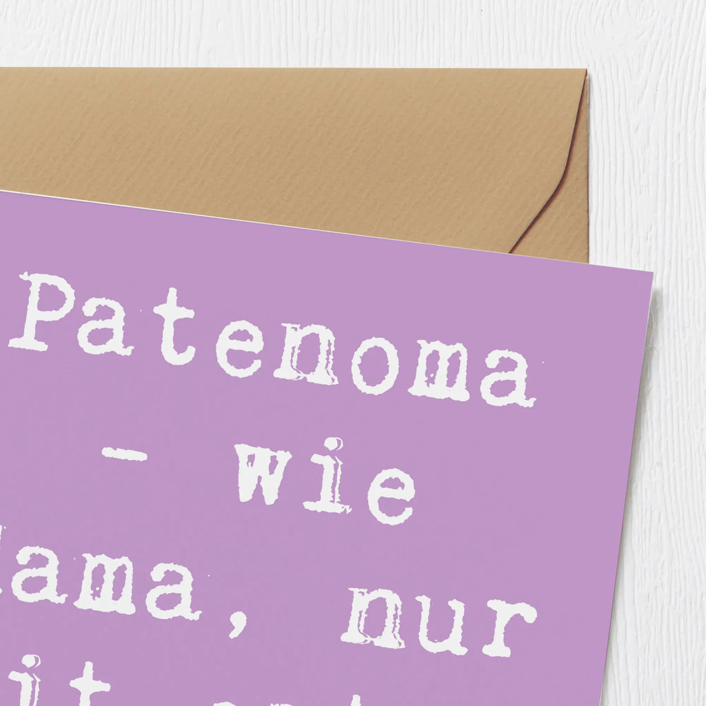 Deluxe Karte Spruch Patenoma Liebe Karte, Grußkarte, Klappkarte, Einladungskarte, Glückwunschkarte, Hochzeitskarte, Geburtstagskarte, Hochwertige Grußkarte, Hochwertige Klappkarte, Familie, Vatertag, Muttertag, Bruder, Schwester, Mama, Papa, Oma, Opa