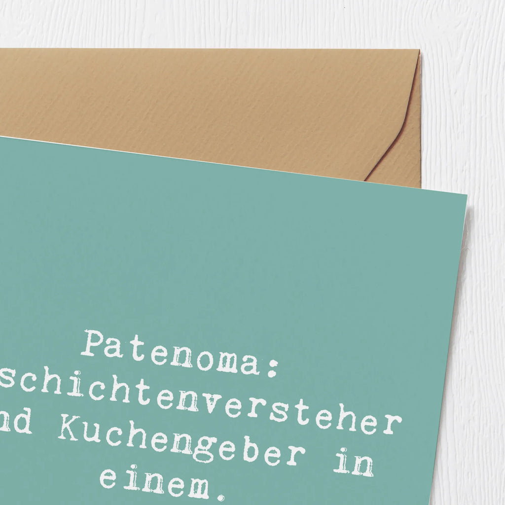 Deluxe Karte Spruch Patenoma Karte, Grußkarte, Klappkarte, Einladungskarte, Glückwunschkarte, Hochzeitskarte, Geburtstagskarte, Hochwertige Grußkarte, Hochwertige Klappkarte, Familie, Vatertag, Muttertag, Bruder, Schwester, Mama, Papa, Oma, Opa