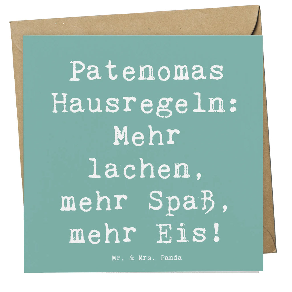 Deluxe Karte Spruch Patenoma Hausregeln Karte, Grußkarte, Klappkarte, Einladungskarte, Glückwunschkarte, Hochzeitskarte, Geburtstagskarte, Hochwertige Grußkarte, Hochwertige Klappkarte, Familie, Vatertag, Muttertag, Bruder, Schwester, Mama, Papa, Oma, Opa