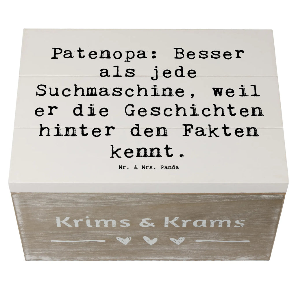 Holzkiste Spruch Patenopa Geschichten Holzkiste, Kiste, Schatzkiste, Truhe, Schatulle, XXL, Erinnerungsbox, Erinnerungskiste, Dekokiste, Aufbewahrungsbox, Geschenkbox, Geschenkdose, Familie, Vatertag, Muttertag, Bruder, Schwester, Mama, Papa, Oma, Opa