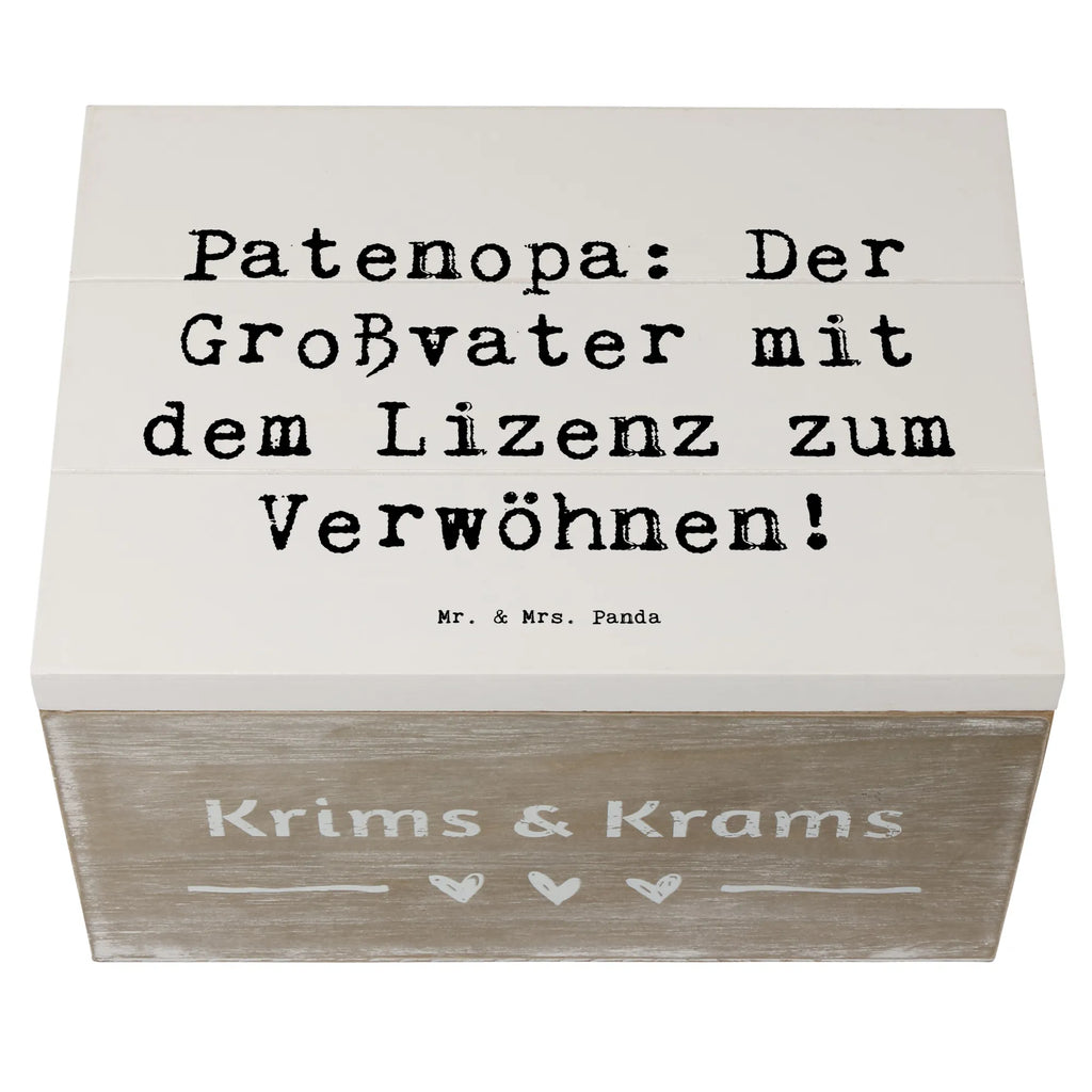 Holzkiste Spruch Patenopa Verwöhnung Holzkiste, Kiste, Schatzkiste, Truhe, Schatulle, XXL, Erinnerungsbox, Erinnerungskiste, Dekokiste, Aufbewahrungsbox, Geschenkbox, Geschenkdose, Familie, Vatertag, Muttertag, Bruder, Schwester, Mama, Papa, Oma, Opa