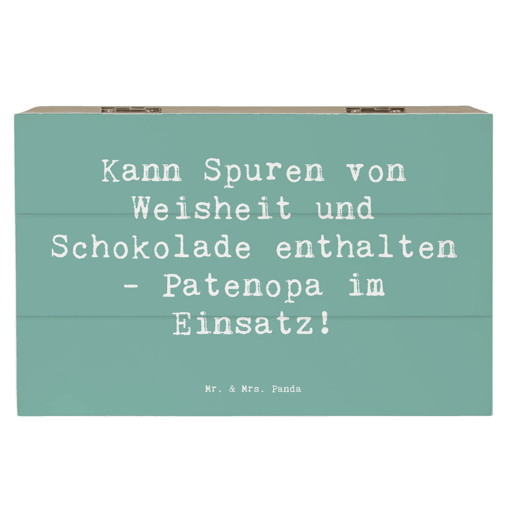 Holzkiste Spruch Patenopa und Weisheit Holzkiste, Kiste, Schatzkiste, Truhe, Schatulle, XXL, Erinnerungsbox, Erinnerungskiste, Dekokiste, Aufbewahrungsbox, Geschenkbox, Geschenkdose, Familie, Vatertag, Muttertag, Bruder, Schwester, Mama, Papa, Oma, Opa