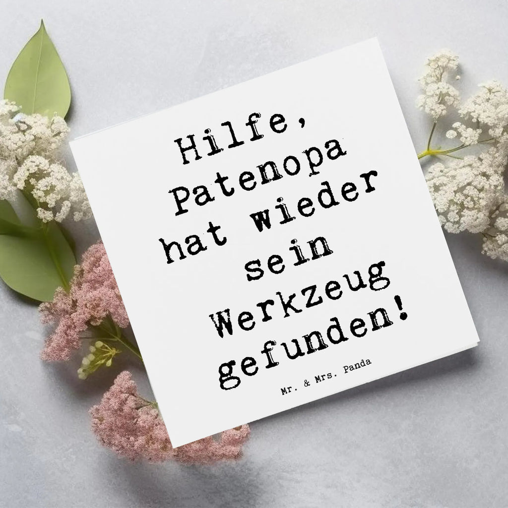 Deluxe Karte Spruch Patenopa Abenteuer Karte, Grußkarte, Klappkarte, Einladungskarte, Glückwunschkarte, Hochzeitskarte, Geburtstagskarte, Hochwertige Grußkarte, Hochwertige Klappkarte, Familie, Vatertag, Muttertag, Bruder, Schwester, Mama, Papa, Oma, Opa