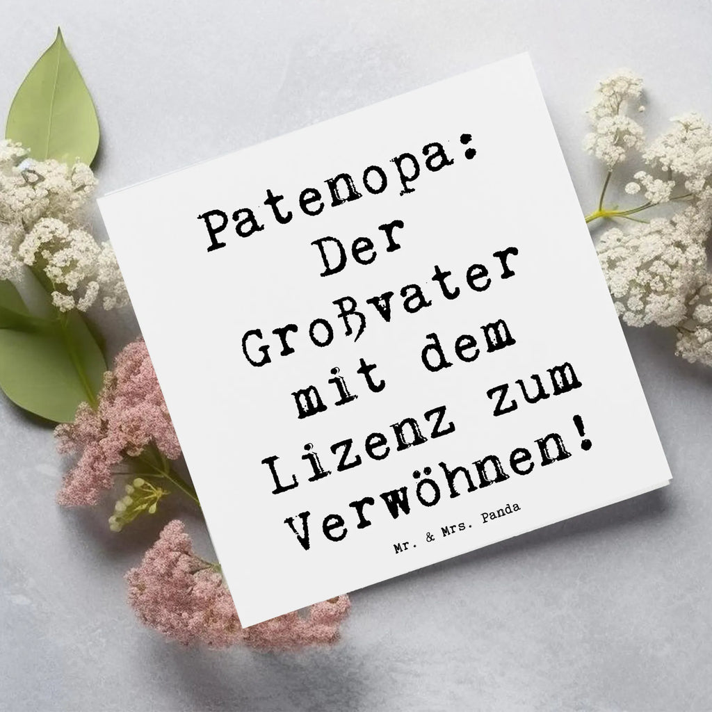 Deluxe Karte Spruch Patenopa Verwöhnung Karte, Grußkarte, Klappkarte, Einladungskarte, Glückwunschkarte, Hochzeitskarte, Geburtstagskarte, Hochwertige Grußkarte, Hochwertige Klappkarte, Familie, Vatertag, Muttertag, Bruder, Schwester, Mama, Papa, Oma, Opa