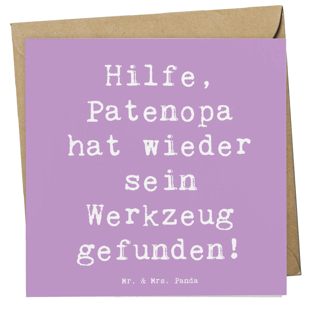 Deluxe Karte Spruch Patenopa Abenteuer Karte, Grußkarte, Klappkarte, Einladungskarte, Glückwunschkarte, Hochzeitskarte, Geburtstagskarte, Hochwertige Grußkarte, Hochwertige Klappkarte, Familie, Vatertag, Muttertag, Bruder, Schwester, Mama, Papa, Oma, Opa