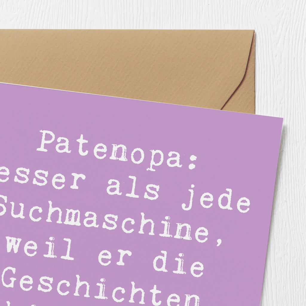 Deluxe Karte Spruch Patenopa Geschichten Karte, Grußkarte, Klappkarte, Einladungskarte, Glückwunschkarte, Hochzeitskarte, Geburtstagskarte, Hochwertige Grußkarte, Hochwertige Klappkarte, Familie, Vatertag, Muttertag, Bruder, Schwester, Mama, Papa, Oma, Opa