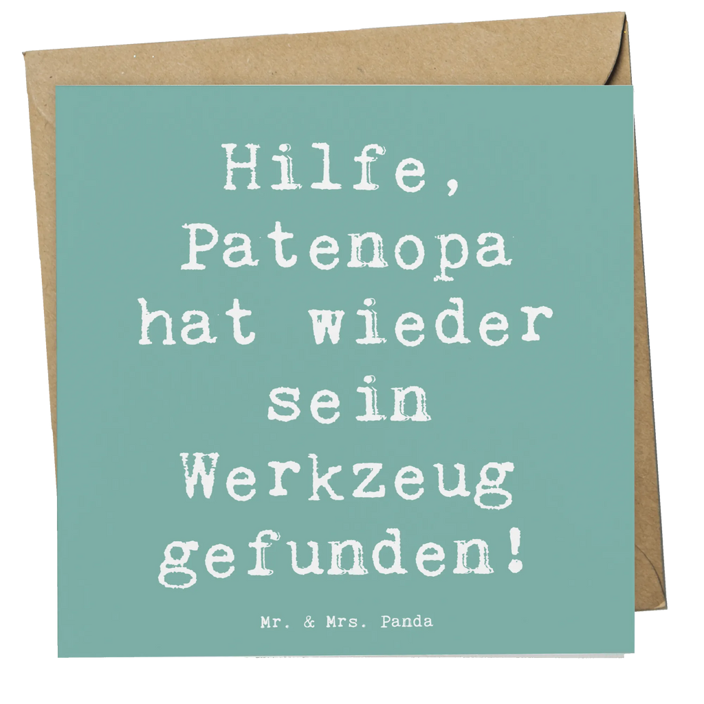 Deluxe Karte Spruch Patenopa Abenteuer Karte, Grußkarte, Klappkarte, Einladungskarte, Glückwunschkarte, Hochzeitskarte, Geburtstagskarte, Hochwertige Grußkarte, Hochwertige Klappkarte, Familie, Vatertag, Muttertag, Bruder, Schwester, Mama, Papa, Oma, Opa