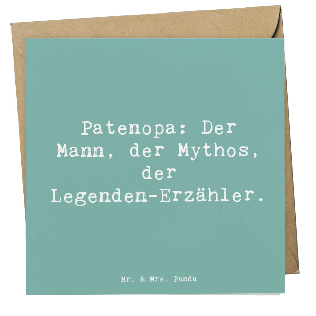 Deluxe Karte Spruch Patenopa Legende Karte, Grußkarte, Klappkarte, Einladungskarte, Glückwunschkarte, Hochzeitskarte, Geburtstagskarte, Hochwertige Grußkarte, Hochwertige Klappkarte, Familie, Vatertag, Muttertag, Bruder, Schwester, Mama, Papa, Oma, Opa