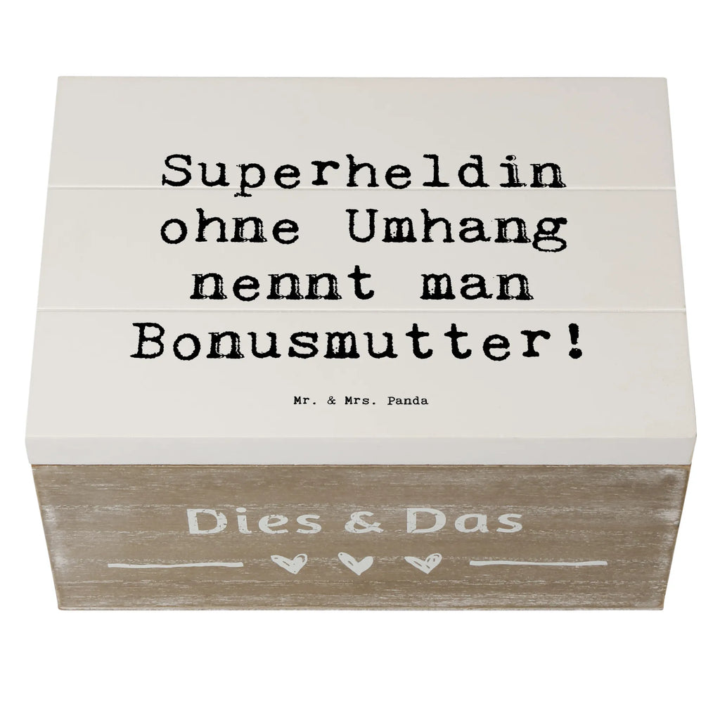 Holzkiste Spruch Bonusmutter Superheld Holzkiste, Kiste, Schatzkiste, Truhe, Schatulle, XXL, Erinnerungsbox, Erinnerungskiste, Dekokiste, Aufbewahrungsbox, Geschenkbox, Geschenkdose, Familie, Vatertag, Muttertag, Bruder, Schwester, Mama, Papa, Oma, Opa