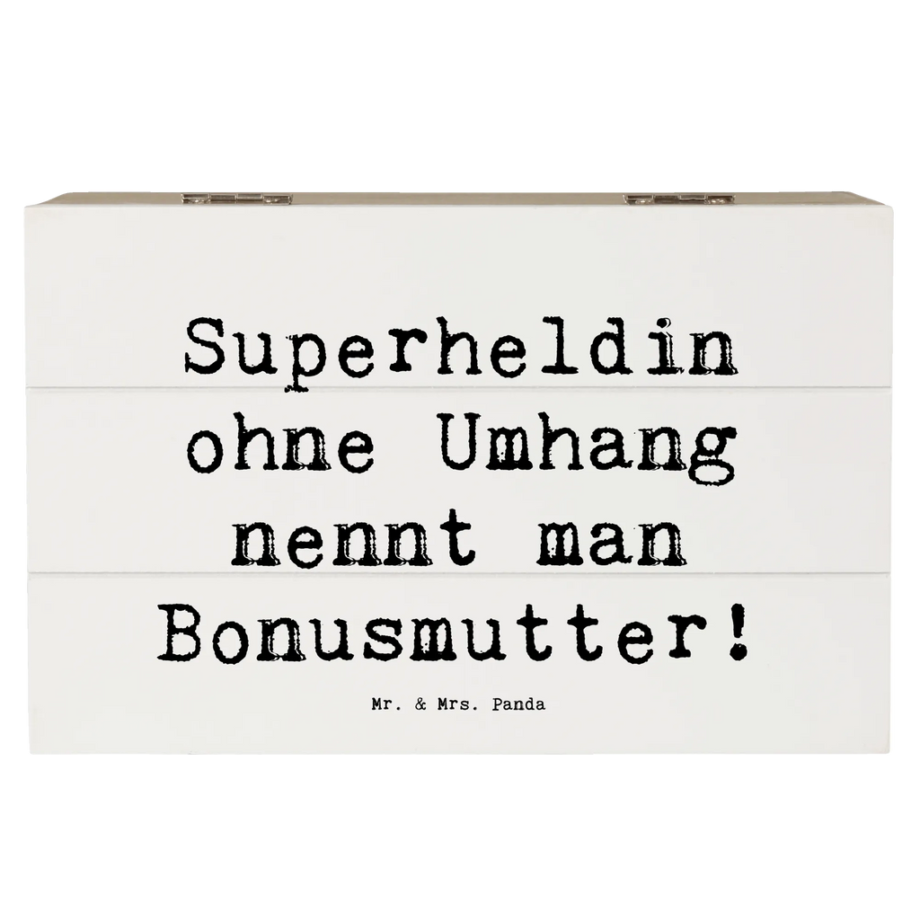 Holzkiste Spruch Bonusmutter Superheld Holzkiste, Kiste, Schatzkiste, Truhe, Schatulle, XXL, Erinnerungsbox, Erinnerungskiste, Dekokiste, Aufbewahrungsbox, Geschenkbox, Geschenkdose, Familie, Vatertag, Muttertag, Bruder, Schwester, Mama, Papa, Oma, Opa