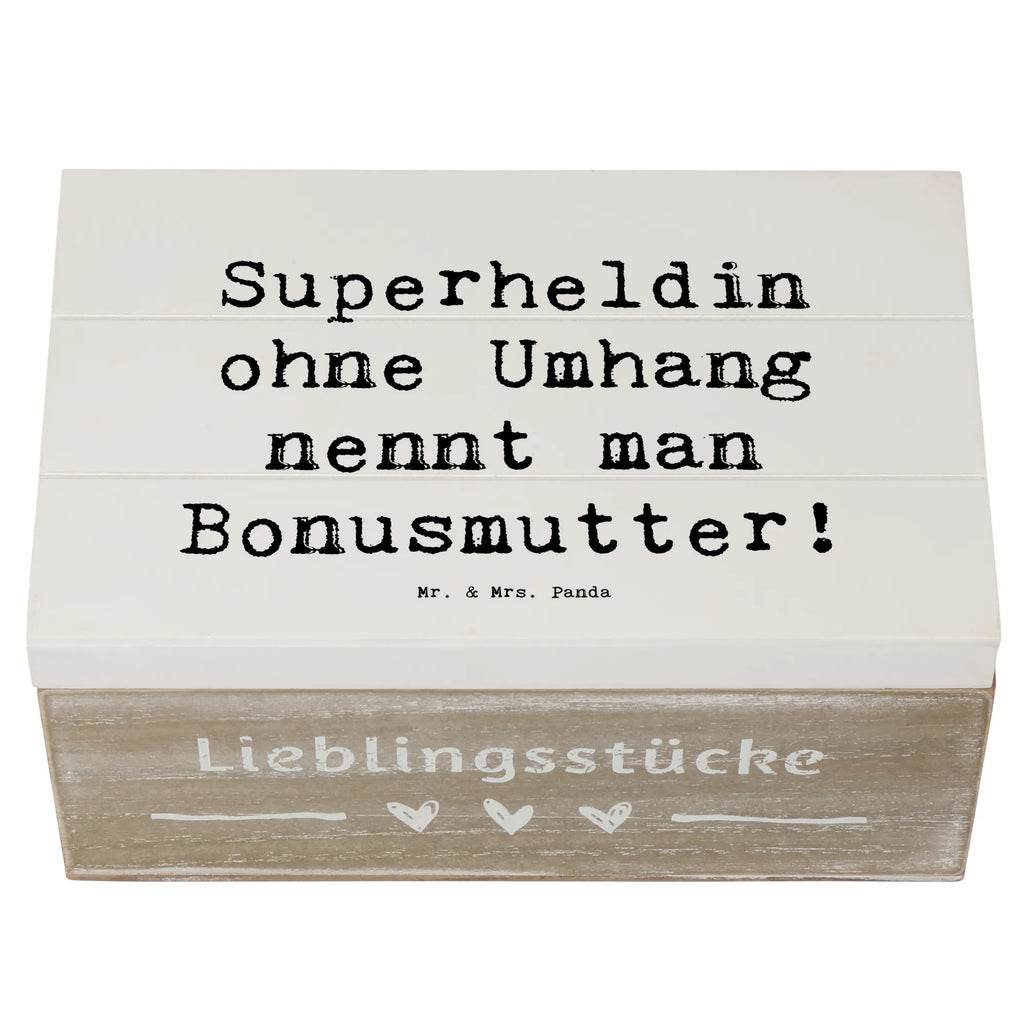 Holzkiste Spruch Bonusmutter Superheld Holzkiste, Kiste, Schatzkiste, Truhe, Schatulle, XXL, Erinnerungsbox, Erinnerungskiste, Dekokiste, Aufbewahrungsbox, Geschenkbox, Geschenkdose, Familie, Vatertag, Muttertag, Bruder, Schwester, Mama, Papa, Oma, Opa