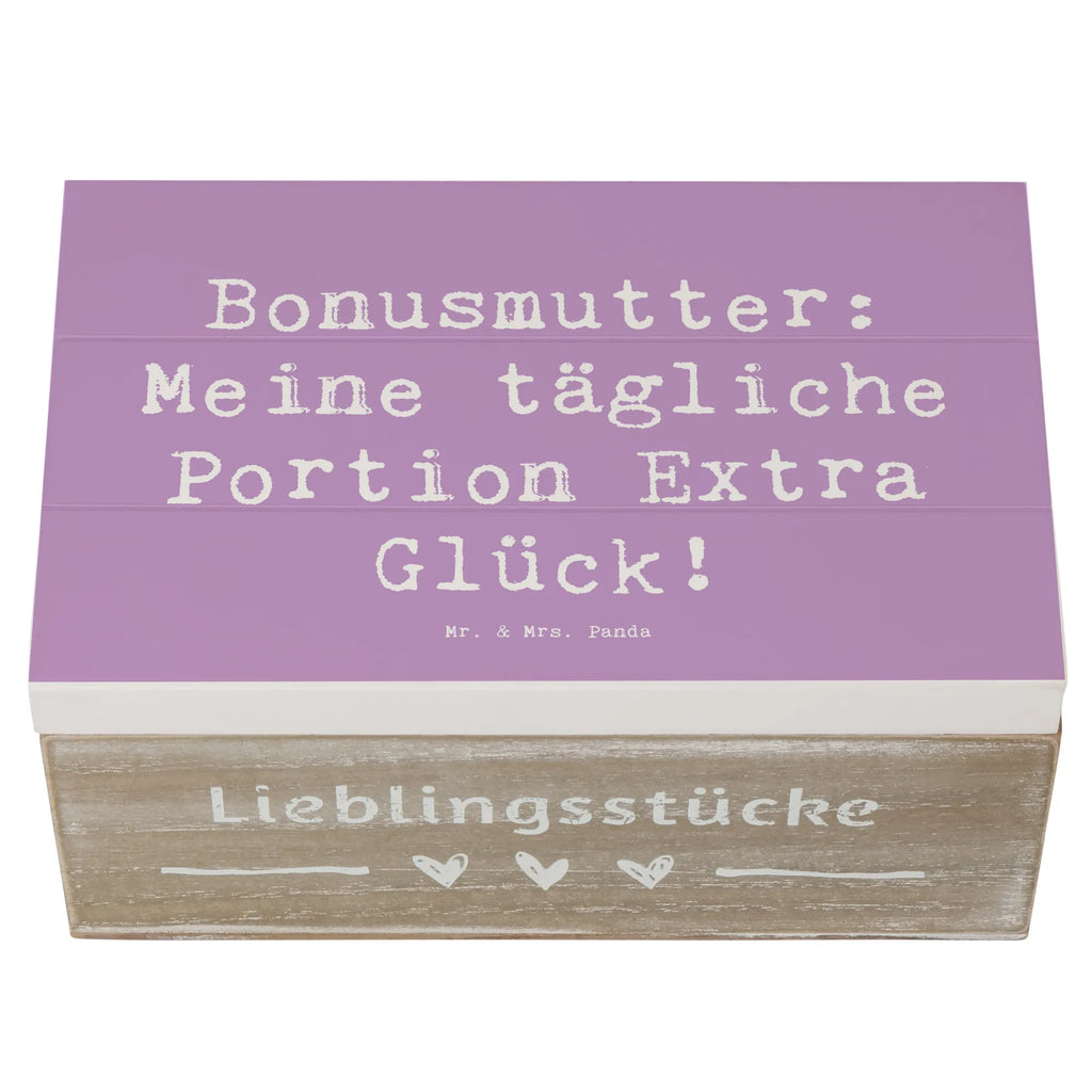 Holzkiste Spruch Bonusmutter Glück Holzkiste, Kiste, Schatzkiste, Truhe, Schatulle, XXL, Erinnerungsbox, Erinnerungskiste, Dekokiste, Aufbewahrungsbox, Geschenkbox, Geschenkdose, Familie, Vatertag, Muttertag, Bruder, Schwester, Mama, Papa, Oma, Opa