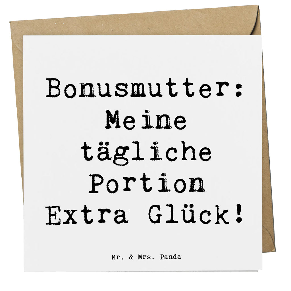 Deluxe Karte Spruch Bonusmutter Glück Karte, Grußkarte, Klappkarte, Einladungskarte, Glückwunschkarte, Hochzeitskarte, Geburtstagskarte, Hochwertige Grußkarte, Hochwertige Klappkarte, Familie, Vatertag, Muttertag, Bruder, Schwester, Mama, Papa, Oma, Opa