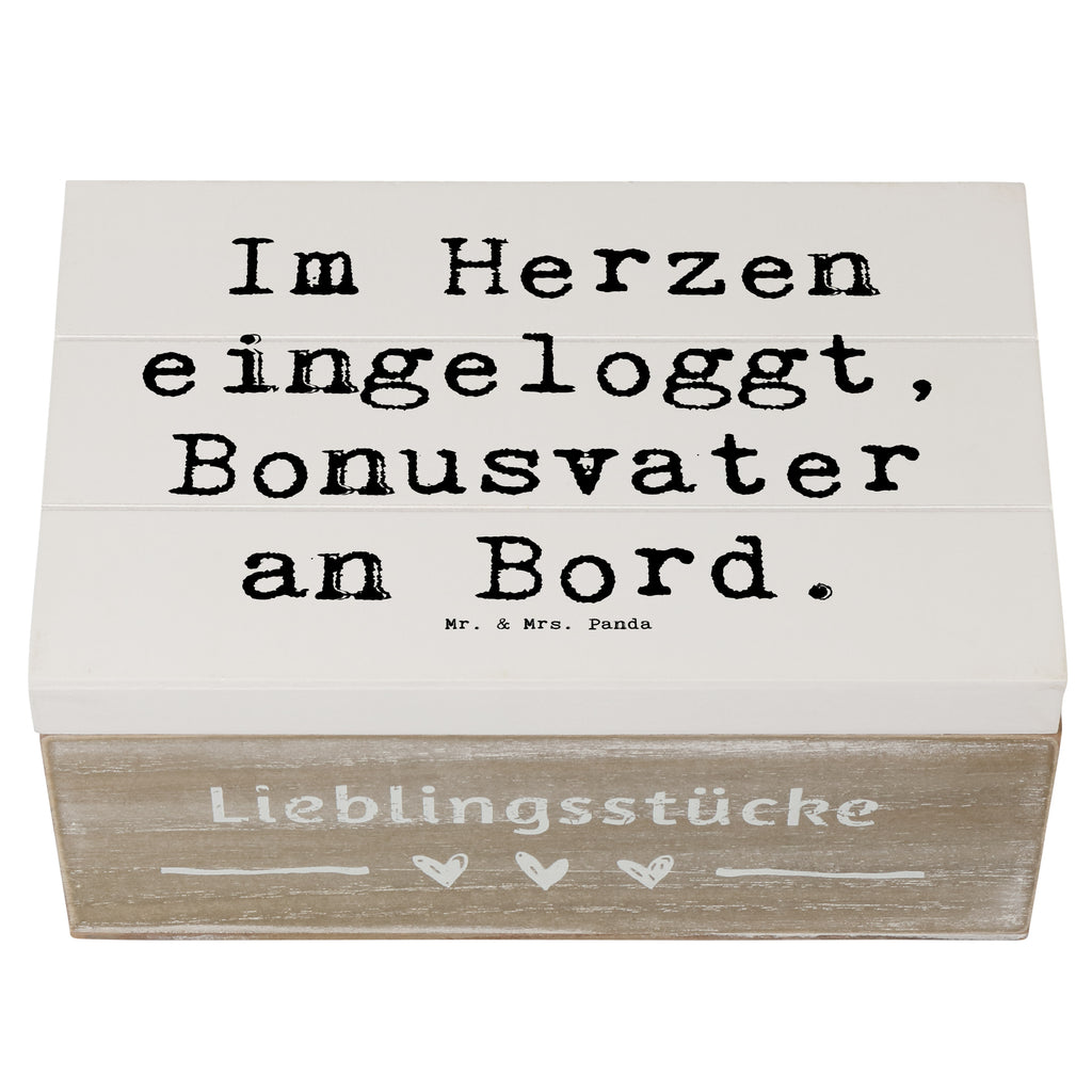 Holzkiste Spruch Bonusvater Herz Holzkiste, Kiste, Schatzkiste, Truhe, Schatulle, XXL, Erinnerungsbox, Erinnerungskiste, Dekokiste, Aufbewahrungsbox, Geschenkbox, Geschenkdose, Familie, Vatertag, Muttertag, Bruder, Schwester, Mama, Papa, Oma, Opa