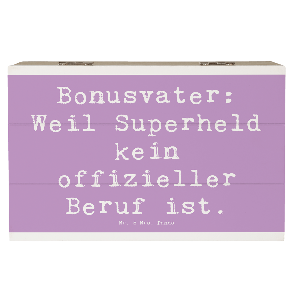 Holzkiste Spruch Bonusvater Superheld Holzkiste, Kiste, Schatzkiste, Truhe, Schatulle, XXL, Erinnerungsbox, Erinnerungskiste, Dekokiste, Aufbewahrungsbox, Geschenkbox, Geschenkdose, Familie, Vatertag, Muttertag, Bruder, Schwester, Mama, Papa, Oma, Opa