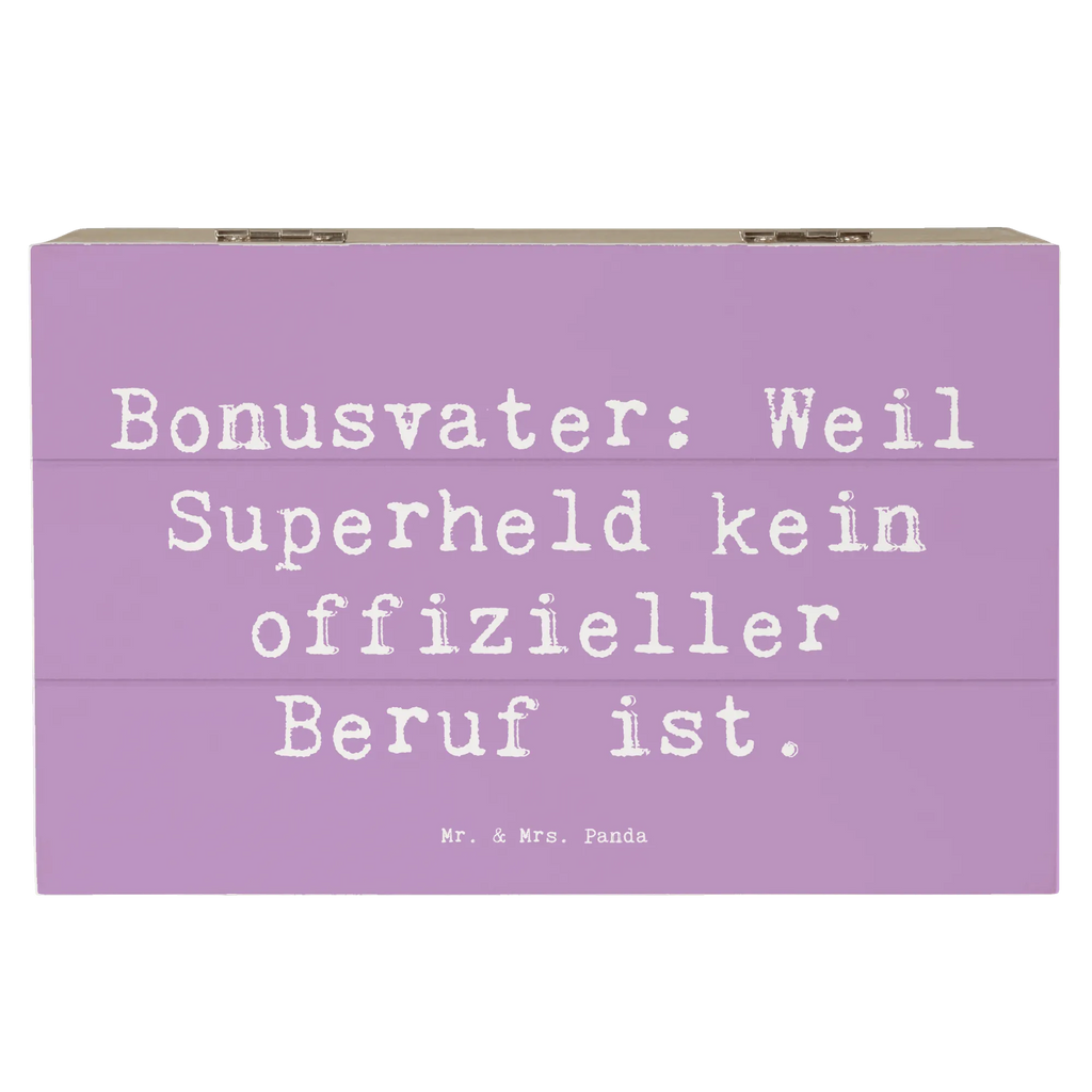 Holzkiste Spruch Bonusvater Superheld Holzkiste, Kiste, Schatzkiste, Truhe, Schatulle, XXL, Erinnerungsbox, Erinnerungskiste, Dekokiste, Aufbewahrungsbox, Geschenkbox, Geschenkdose, Familie, Vatertag, Muttertag, Bruder, Schwester, Mama, Papa, Oma, Opa