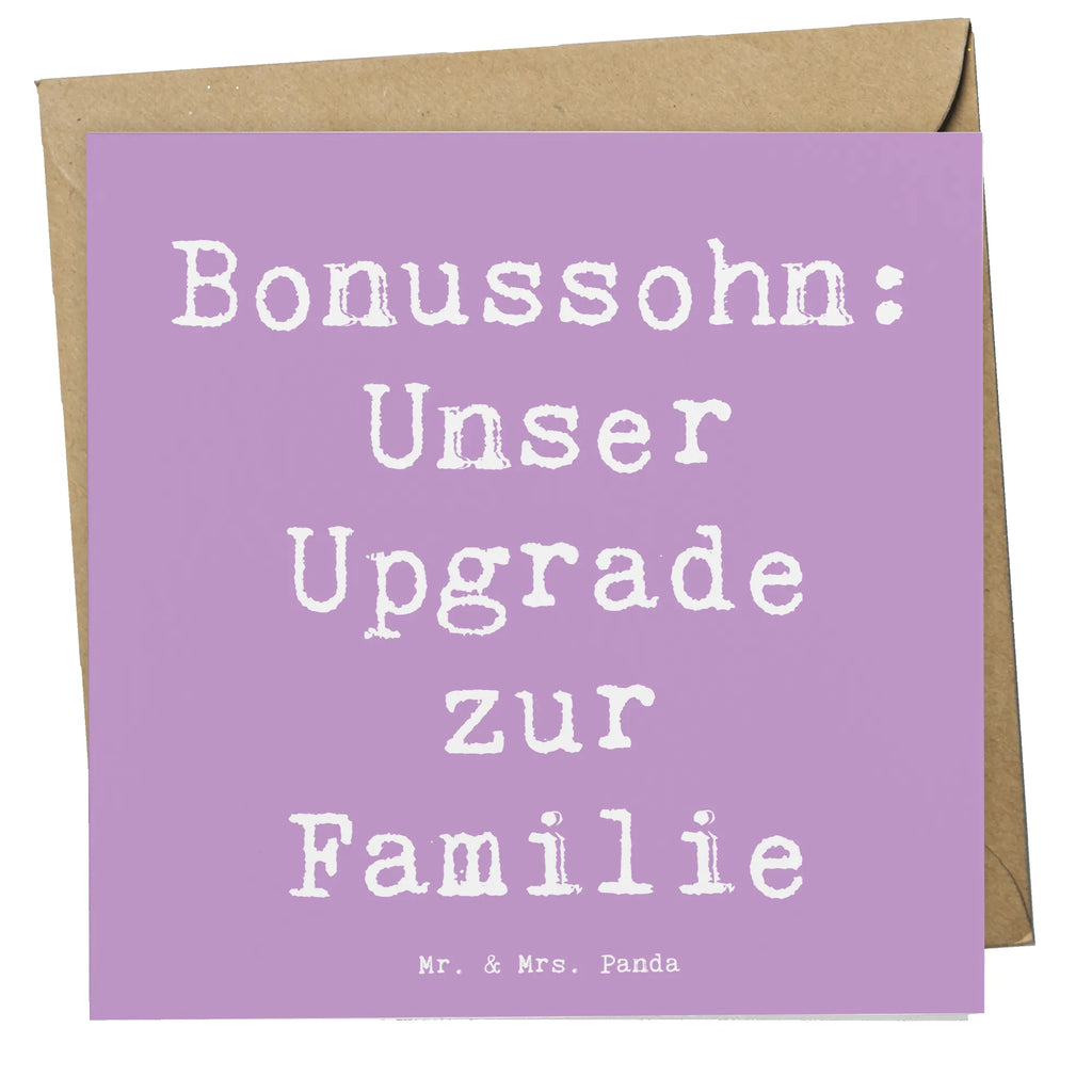 Deluxe Karte Spruch Bonussohn Wertschätzung Karte, Grußkarte, Klappkarte, Einladungskarte, Glückwunschkarte, Hochzeitskarte, Geburtstagskarte, Hochwertige Grußkarte, Hochwertige Klappkarte, Familie, Vatertag, Muttertag, Bruder, Schwester, Mama, Papa, Oma, Opa