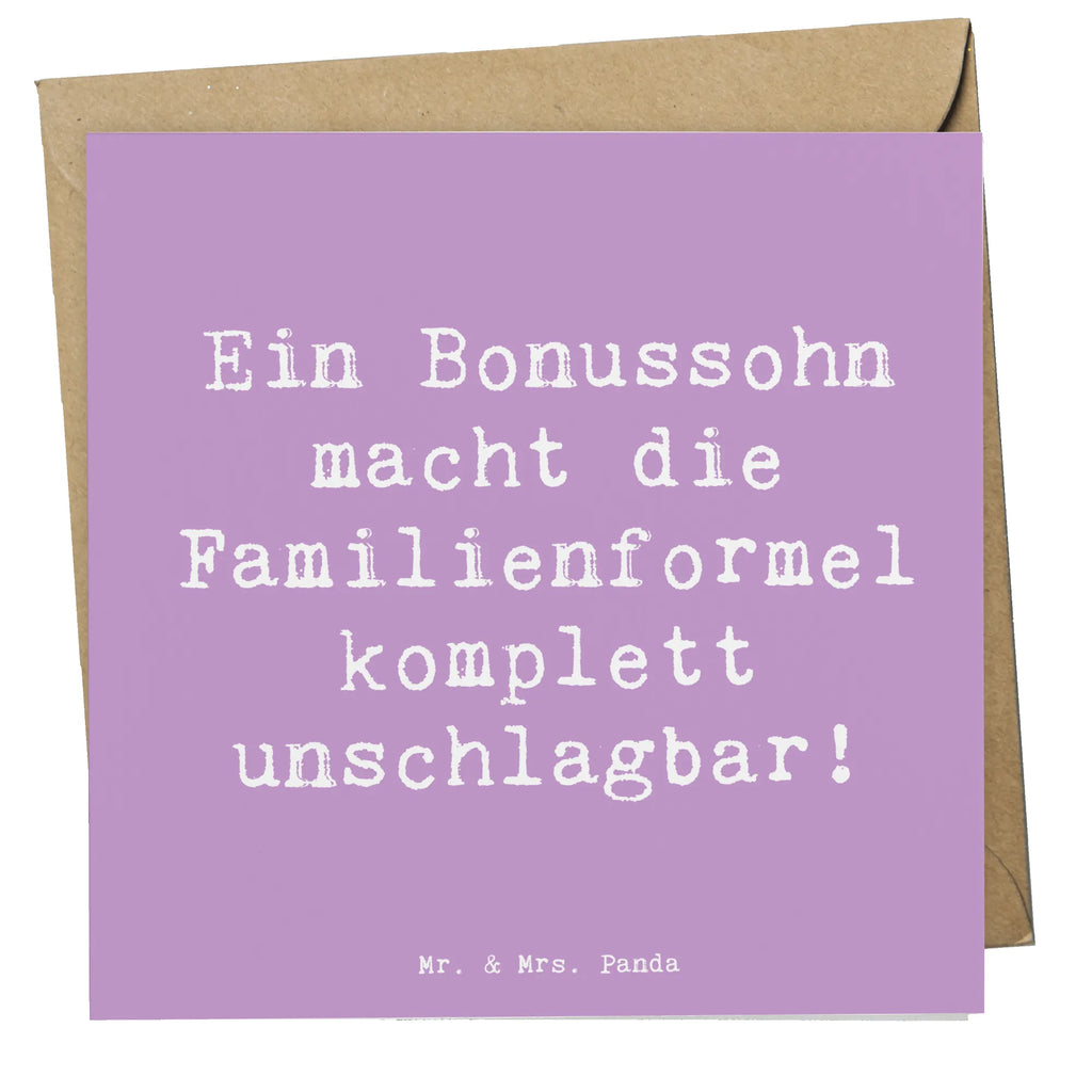 Deluxe Karte Spruch Unschlagbarer Bonussohn Karte, Grußkarte, Klappkarte, Einladungskarte, Glückwunschkarte, Hochzeitskarte, Geburtstagskarte, Hochwertige Grußkarte, Hochwertige Klappkarte, Familie, Vatertag, Muttertag, Bruder, Schwester, Mama, Papa, Oma, Opa