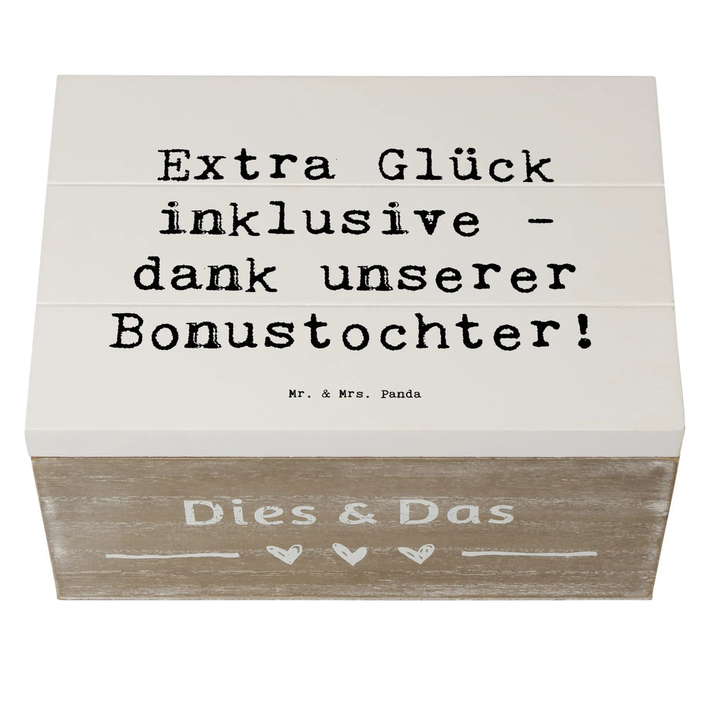 Holzkiste Spruch Bonustochter Glück Holzkiste, Kiste, Schatzkiste, Truhe, Schatulle, XXL, Erinnerungsbox, Erinnerungskiste, Dekokiste, Aufbewahrungsbox, Geschenkbox, Geschenkdose, Familie, Vatertag, Muttertag, Bruder, Schwester, Mama, Papa, Oma, Opa