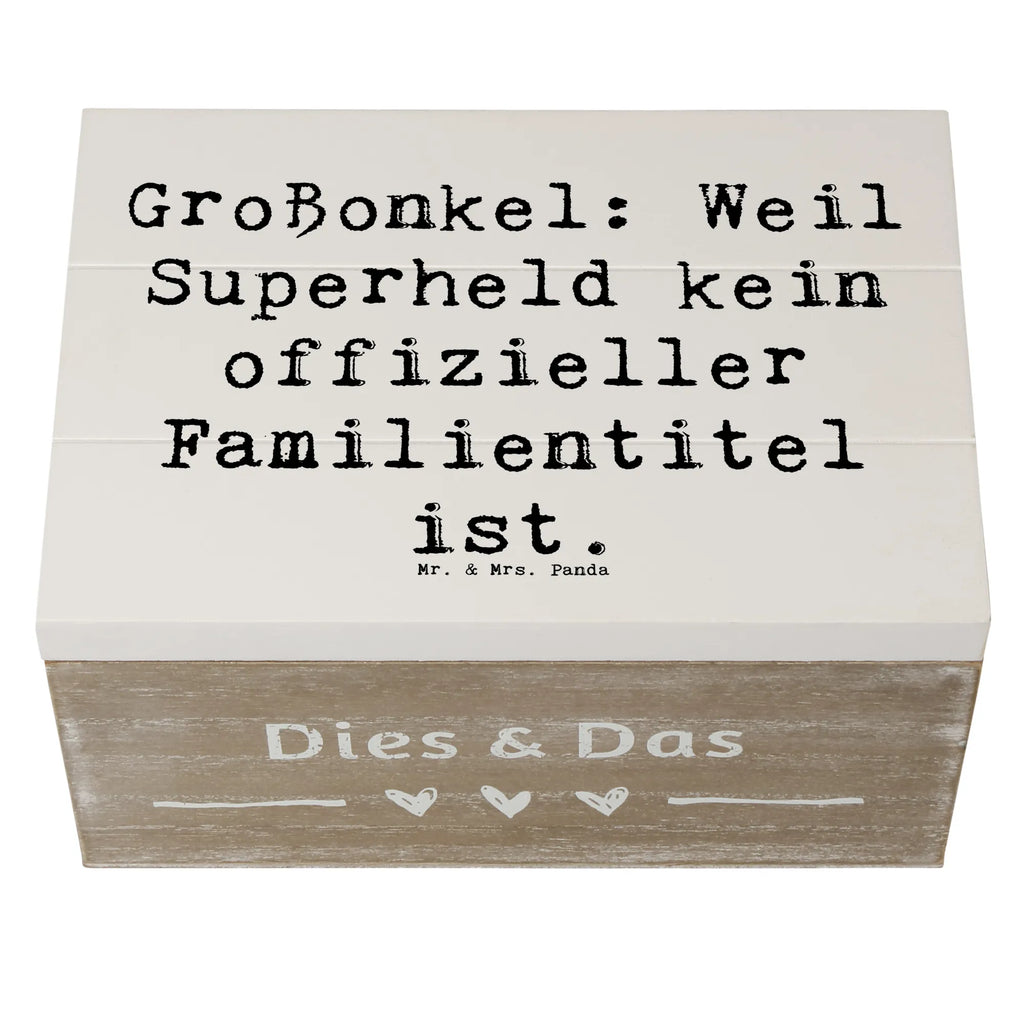 Holzkiste Spruch Großonkel Superheld Holzkiste, Kiste, Schatzkiste, Truhe, Schatulle, XXL, Erinnerungsbox, Erinnerungskiste, Dekokiste, Aufbewahrungsbox, Geschenkbox, Geschenkdose, Familie, Vatertag, Muttertag, Bruder, Schwester, Mama, Papa, Oma, Opa