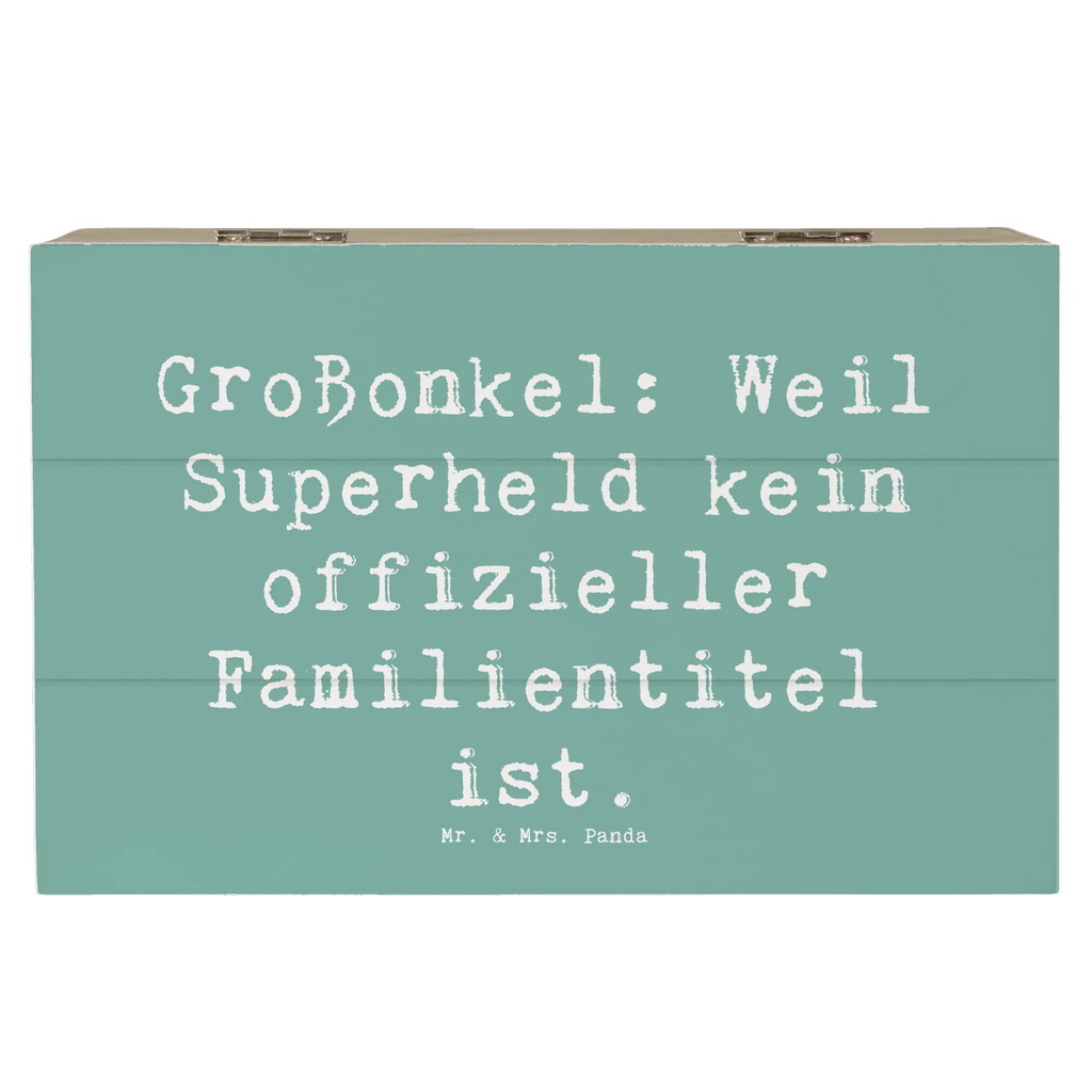 Holzkiste Spruch Großonkel Superheld Holzkiste, Kiste, Schatzkiste, Truhe, Schatulle, XXL, Erinnerungsbox, Erinnerungskiste, Dekokiste, Aufbewahrungsbox, Geschenkbox, Geschenkdose, Familie, Vatertag, Muttertag, Bruder, Schwester, Mama, Papa, Oma, Opa