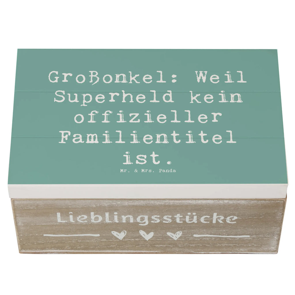 Holzkiste Spruch Großonkel Superheld Holzkiste, Kiste, Schatzkiste, Truhe, Schatulle, XXL, Erinnerungsbox, Erinnerungskiste, Dekokiste, Aufbewahrungsbox, Geschenkbox, Geschenkdose, Familie, Vatertag, Muttertag, Bruder, Schwester, Mama, Papa, Oma, Opa