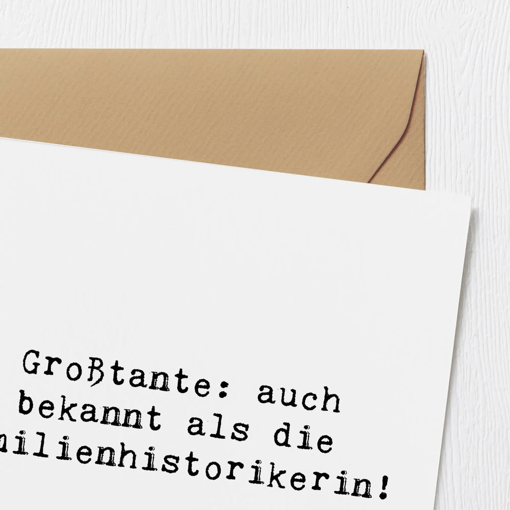 Deluxe Karte Spruch Großtante Historikerin Karte, Grußkarte, Klappkarte, Einladungskarte, Glückwunschkarte, Hochzeitskarte, Geburtstagskarte, Hochwertige Grußkarte, Hochwertige Klappkarte, Familie, Vatertag, Muttertag, Bruder, Schwester, Mama, Papa, Oma, Opa