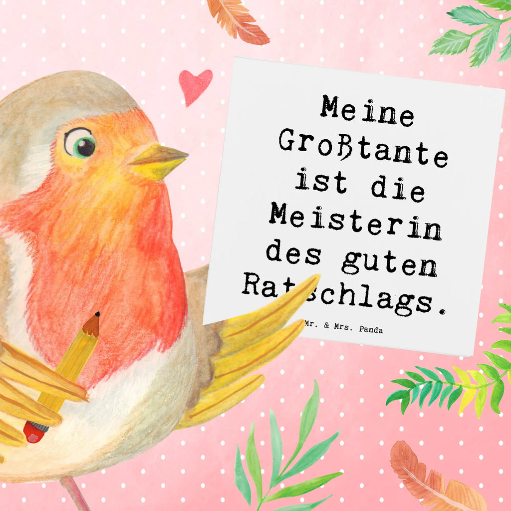 Deluxe Karte Spruch Großtante Ratschlag Karte, Grußkarte, Klappkarte, Einladungskarte, Glückwunschkarte, Hochzeitskarte, Geburtstagskarte, Hochwertige Grußkarte, Hochwertige Klappkarte, Familie, Vatertag, Muttertag, Bruder, Schwester, Mama, Papa, Oma, Opa