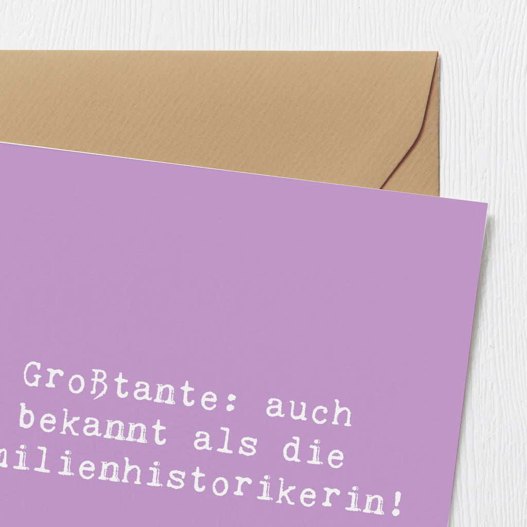 Deluxe Karte Spruch Großtante Historikerin Karte, Grußkarte, Klappkarte, Einladungskarte, Glückwunschkarte, Hochzeitskarte, Geburtstagskarte, Hochwertige Grußkarte, Hochwertige Klappkarte, Familie, Vatertag, Muttertag, Bruder, Schwester, Mama, Papa, Oma, Opa