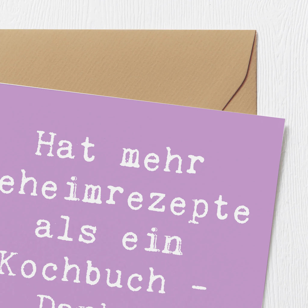 Deluxe Karte Spruch Geheimrezepte Großtante Karte, Grußkarte, Klappkarte, Einladungskarte, Glückwunschkarte, Hochzeitskarte, Geburtstagskarte, Hochwertige Grußkarte, Hochwertige Klappkarte, Familie, Vatertag, Muttertag, Bruder, Schwester, Mama, Papa, Oma, Opa