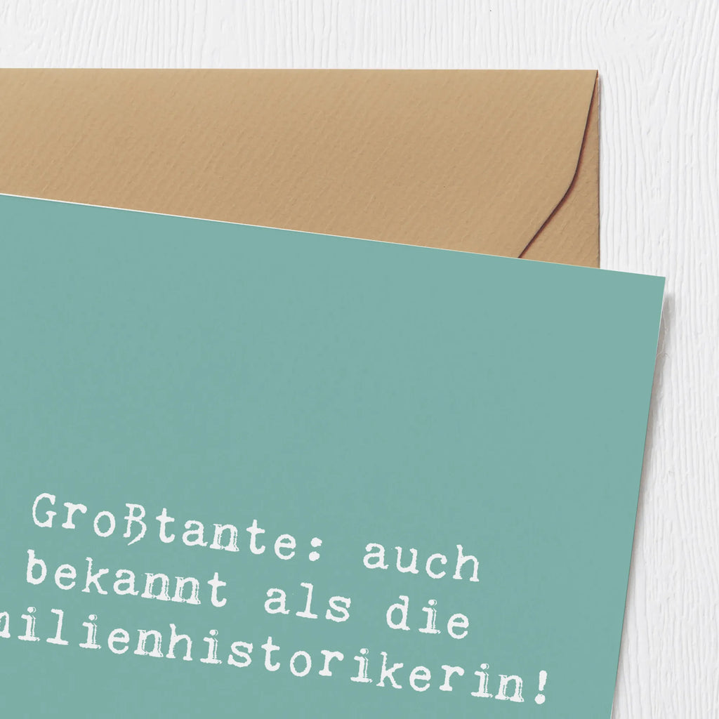 Deluxe Karte Spruch Großtante Historikerin Karte, Grußkarte, Klappkarte, Einladungskarte, Glückwunschkarte, Hochzeitskarte, Geburtstagskarte, Hochwertige Grußkarte, Hochwertige Klappkarte, Familie, Vatertag, Muttertag, Bruder, Schwester, Mama, Papa, Oma, Opa