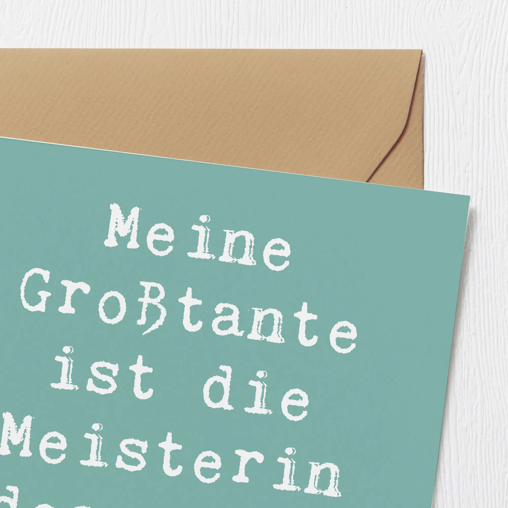 Deluxe Karte Spruch Großtante Ratschlag Karte, Grußkarte, Klappkarte, Einladungskarte, Glückwunschkarte, Hochzeitskarte, Geburtstagskarte, Hochwertige Grußkarte, Hochwertige Klappkarte, Familie, Vatertag, Muttertag, Bruder, Schwester, Mama, Papa, Oma, Opa