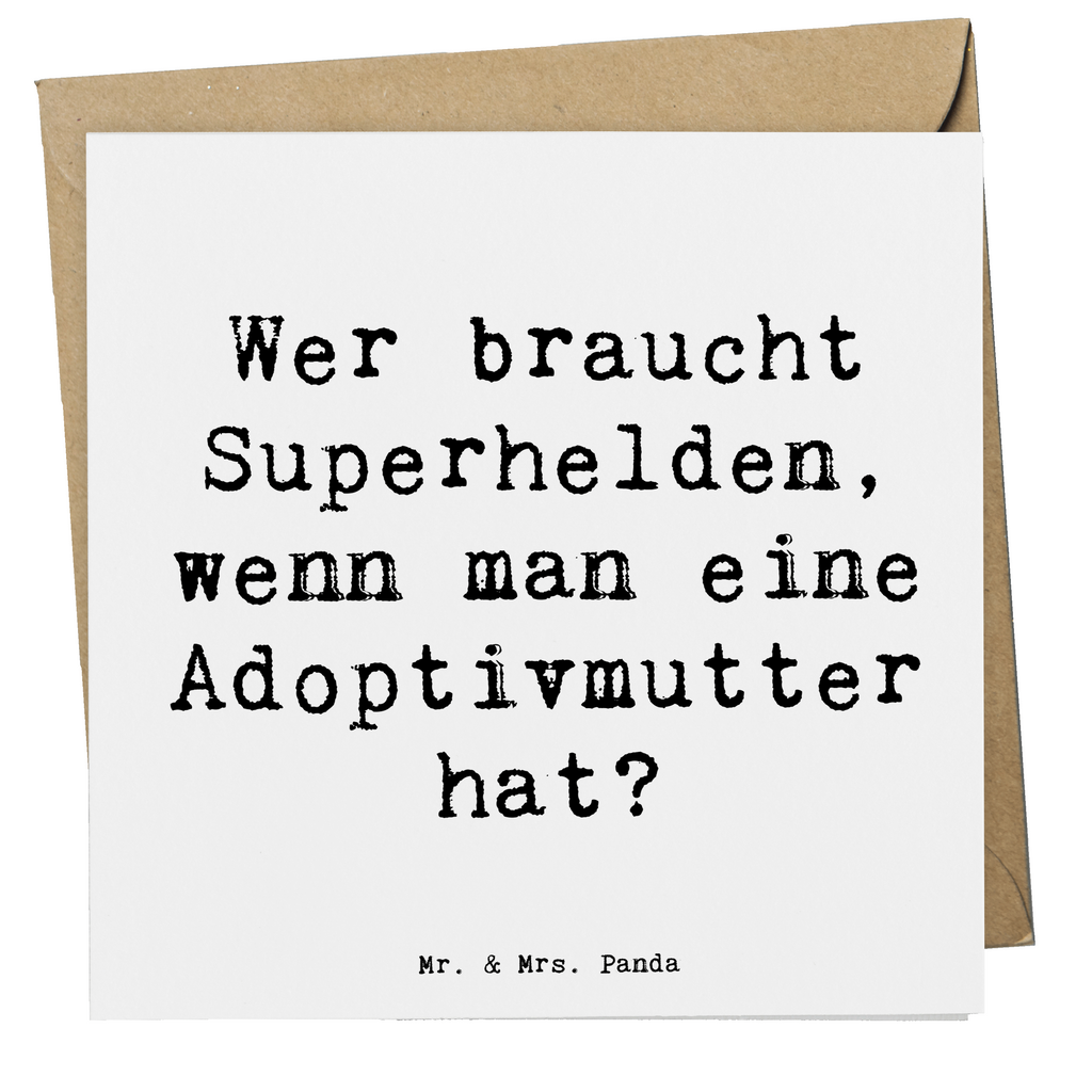 Deluxe Karte Spruch Adoptivmutter Heldin Karte, Grußkarte, Klappkarte, Einladungskarte, Glückwunschkarte, Hochzeitskarte, Geburtstagskarte, Hochwertige Grußkarte, Hochwertige Klappkarte, Familie, Vatertag, Muttertag, Bruder, Schwester, Mama, Papa, Oma, Opa