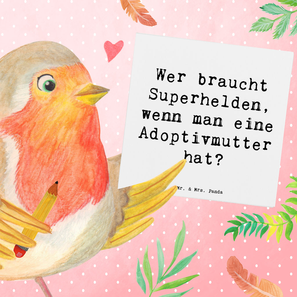 Deluxe Karte Spruch Adoptivmutter Heldin Karte, Grußkarte, Klappkarte, Einladungskarte, Glückwunschkarte, Hochzeitskarte, Geburtstagskarte, Hochwertige Grußkarte, Hochwertige Klappkarte, Familie, Vatertag, Muttertag, Bruder, Schwester, Mama, Papa, Oma, Opa