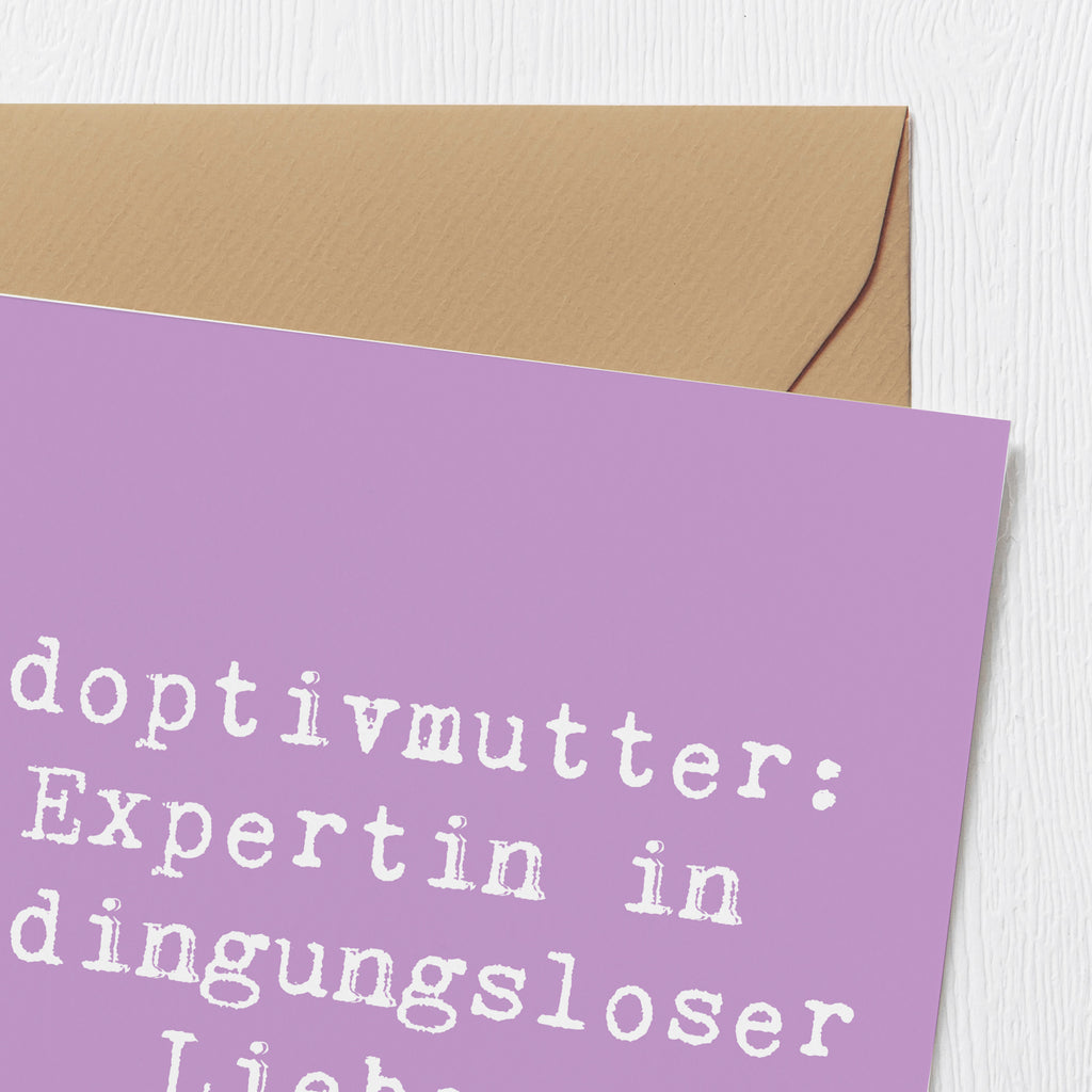 Deluxe Karte Spruch Adoptivmutter Expertin Karte, Grußkarte, Klappkarte, Einladungskarte, Glückwunschkarte, Hochzeitskarte, Geburtstagskarte, Hochwertige Grußkarte, Hochwertige Klappkarte, Familie, Vatertag, Muttertag, Bruder, Schwester, Mama, Papa, Oma, Opa