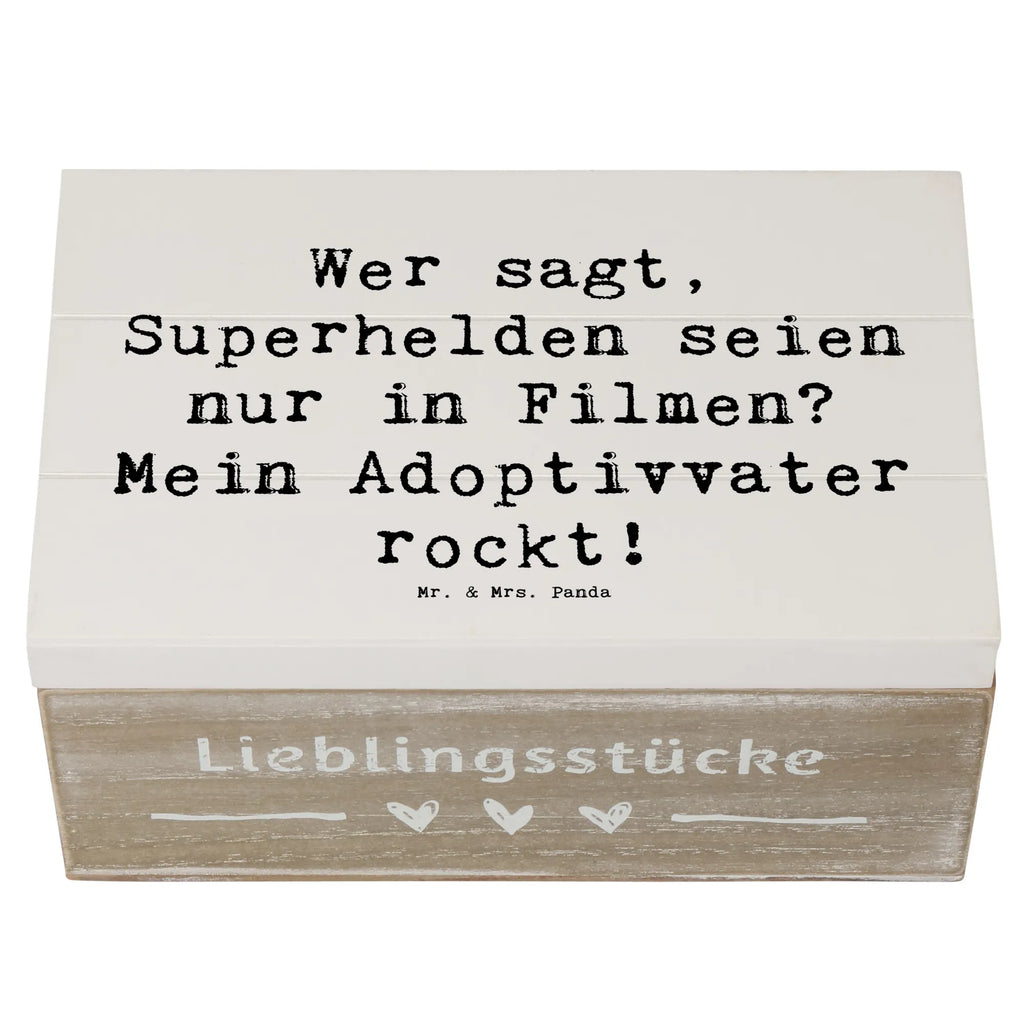 Holzkiste Spruch Adoptivvater Superheld Holzkiste, Kiste, Schatzkiste, Truhe, Schatulle, XXL, Erinnerungsbox, Erinnerungskiste, Dekokiste, Aufbewahrungsbox, Geschenkbox, Geschenkdose, Familie, Vatertag, Muttertag, Bruder, Schwester, Mama, Papa, Oma, Opa