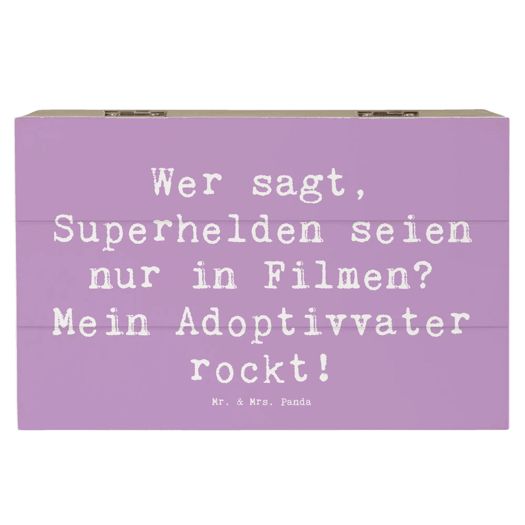 Holzkiste Spruch Adoptivvater Superheld Holzkiste, Kiste, Schatzkiste, Truhe, Schatulle, XXL, Erinnerungsbox, Erinnerungskiste, Dekokiste, Aufbewahrungsbox, Geschenkbox, Geschenkdose, Familie, Vatertag, Muttertag, Bruder, Schwester, Mama, Papa, Oma, Opa