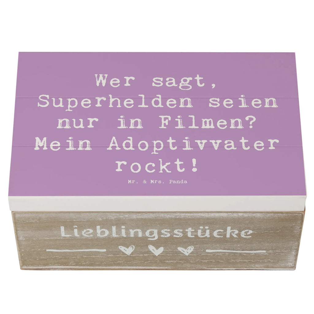 Holzkiste Spruch Adoptivvater Superheld Holzkiste, Kiste, Schatzkiste, Truhe, Schatulle, XXL, Erinnerungsbox, Erinnerungskiste, Dekokiste, Aufbewahrungsbox, Geschenkbox, Geschenkdose, Familie, Vatertag, Muttertag, Bruder, Schwester, Mama, Papa, Oma, Opa