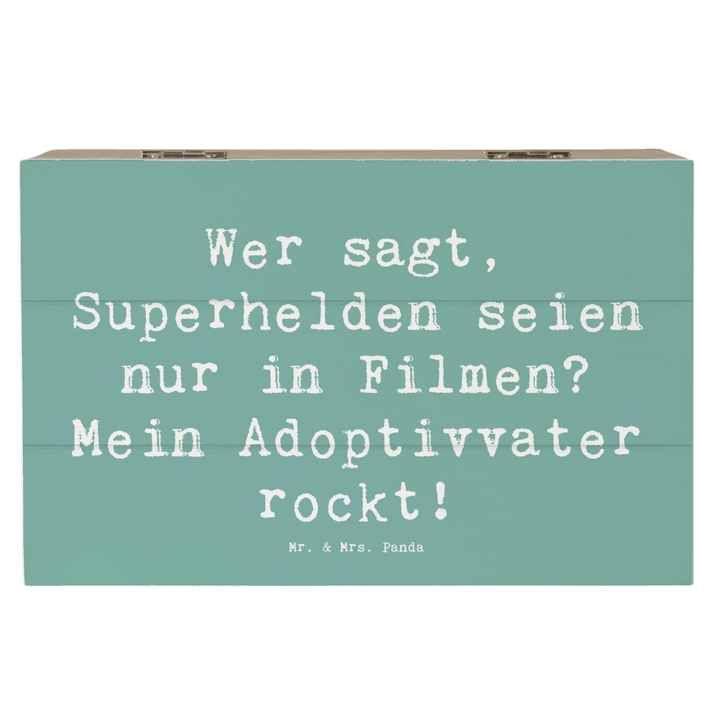 Holzkiste Spruch Adoptivvater Superheld Holzkiste, Kiste, Schatzkiste, Truhe, Schatulle, XXL, Erinnerungsbox, Erinnerungskiste, Dekokiste, Aufbewahrungsbox, Geschenkbox, Geschenkdose, Familie, Vatertag, Muttertag, Bruder, Schwester, Mama, Papa, Oma, Opa