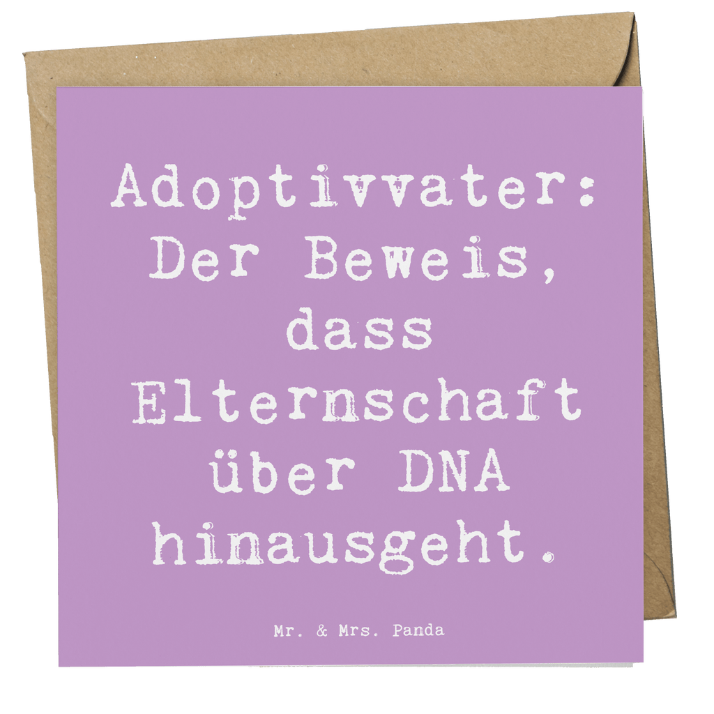 Deluxe Karte Spruch Adoptivvater Liebe Karte, Grußkarte, Klappkarte, Einladungskarte, Glückwunschkarte, Hochzeitskarte, Geburtstagskarte, Hochwertige Grußkarte, Hochwertige Klappkarte, Familie, Vatertag, Muttertag, Bruder, Schwester, Mama, Papa, Oma, Opa