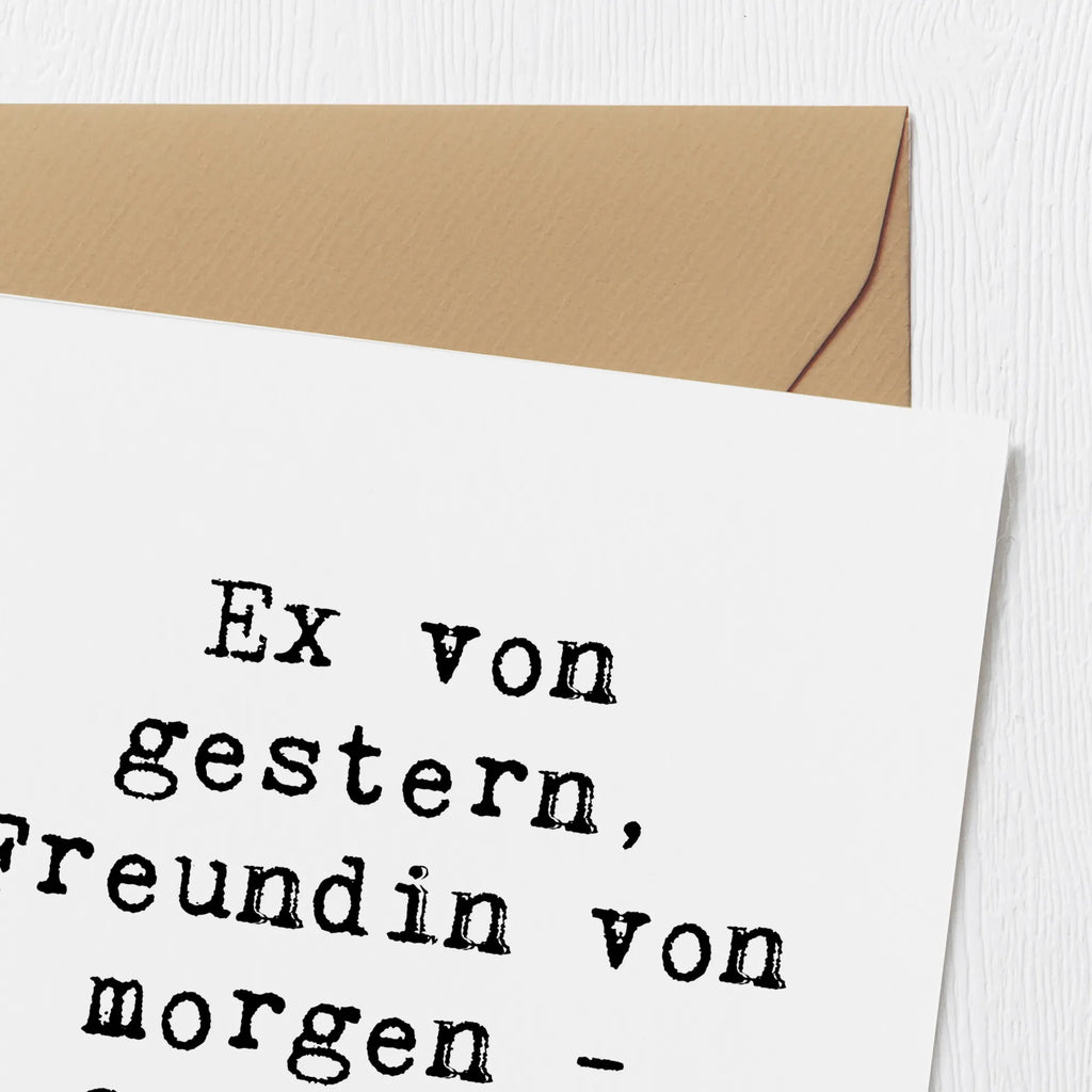 Deluxe Karte Spruch Ex-Schwägerin Überrascht Karte, Grußkarte, Klappkarte, Einladungskarte, Glückwunschkarte, Hochzeitskarte, Geburtstagskarte, Hochwertige Grußkarte, Hochwertige Klappkarte, Familie, Vatertag, Muttertag, Bruder, Schwester, Mama, Papa, Oma, Opa