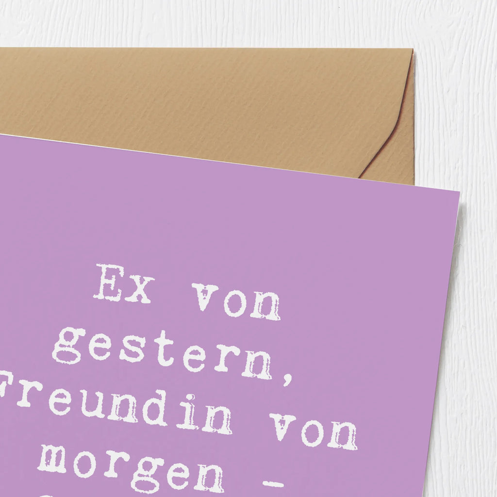 Deluxe Karte Spruch Ex-Schwägerin Überrascht Karte, Grußkarte, Klappkarte, Einladungskarte, Glückwunschkarte, Hochzeitskarte, Geburtstagskarte, Hochwertige Grußkarte, Hochwertige Klappkarte, Familie, Vatertag, Muttertag, Bruder, Schwester, Mama, Papa, Oma, Opa