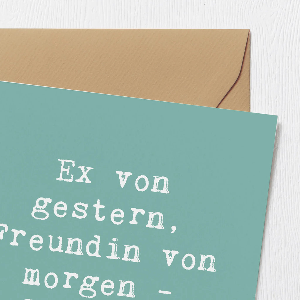 Deluxe Karte Spruch Ex-Schwägerin Überrascht Karte, Grußkarte, Klappkarte, Einladungskarte, Glückwunschkarte, Hochzeitskarte, Geburtstagskarte, Hochwertige Grußkarte, Hochwertige Klappkarte, Familie, Vatertag, Muttertag, Bruder, Schwester, Mama, Papa, Oma, Opa