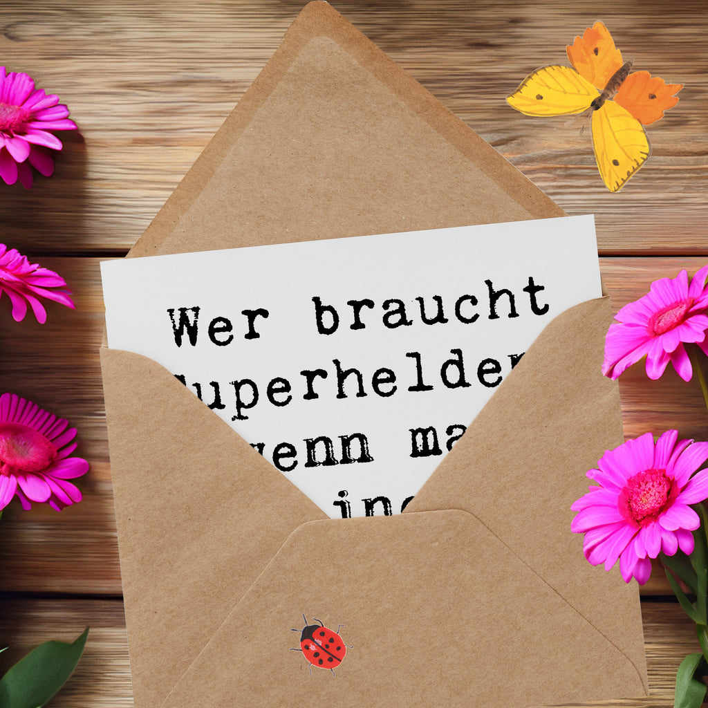 Deluxe Karte Spruch Ziehvater Held Karte, Grußkarte, Klappkarte, Einladungskarte, Glückwunschkarte, Hochzeitskarte, Geburtstagskarte, Hochwertige Grußkarte, Hochwertige Klappkarte, Familie, Vatertag, Muttertag, Bruder, Schwester, Mama, Papa, Oma, Opa