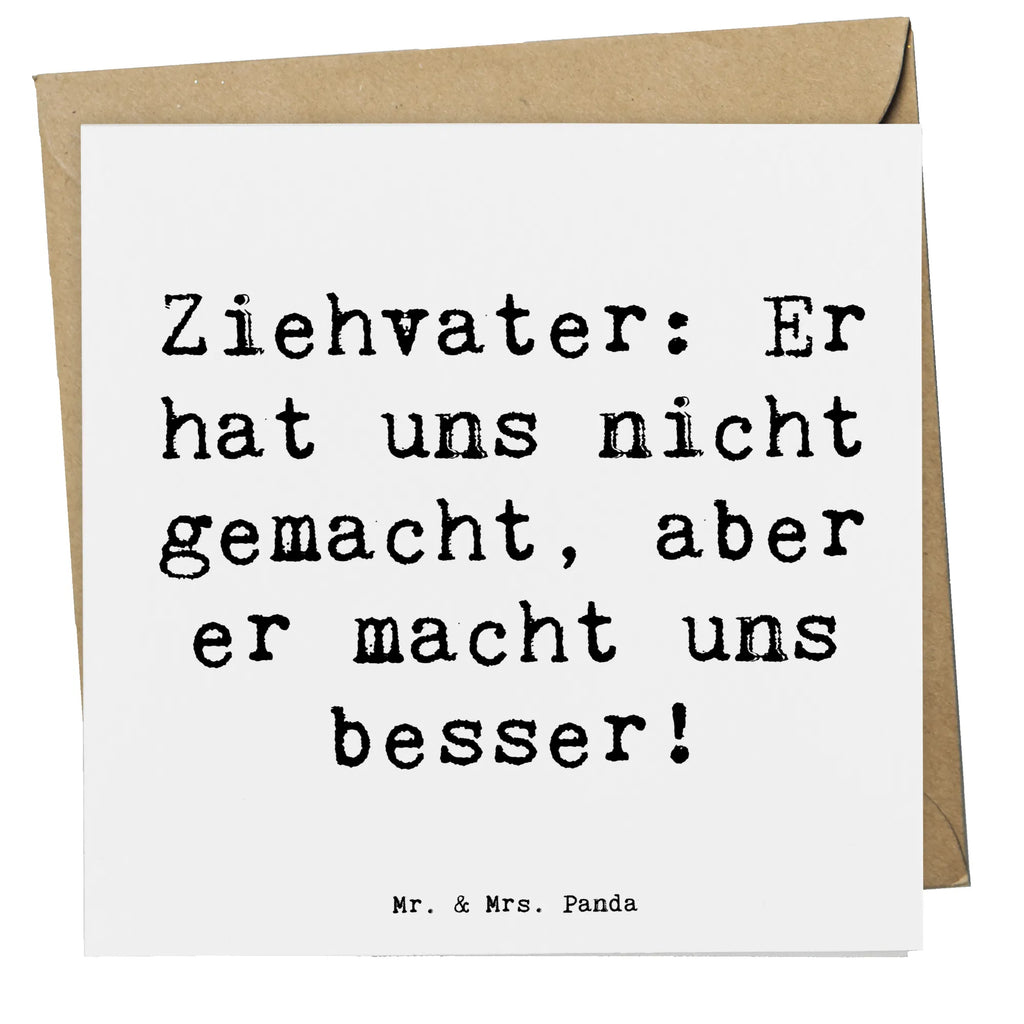 Deluxe Karte Spruch Ziehvater Liebe Karte, Grußkarte, Klappkarte, Einladungskarte, Glückwunschkarte, Hochzeitskarte, Geburtstagskarte, Hochwertige Grußkarte, Hochwertige Klappkarte, Familie, Vatertag, Muttertag, Bruder, Schwester, Mama, Papa, Oma, Opa