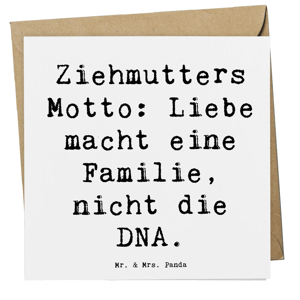 Deluxe Karte Spruch Ziehmutter Liebe Karte, Grußkarte, Klappkarte, Einladungskarte, Glückwunschkarte, Hochzeitskarte, Geburtstagskarte, Hochwertige Grußkarte, Hochwertige Klappkarte, Familie, Vatertag, Muttertag, Bruder, Schwester, Mama, Papa, Oma, Opa